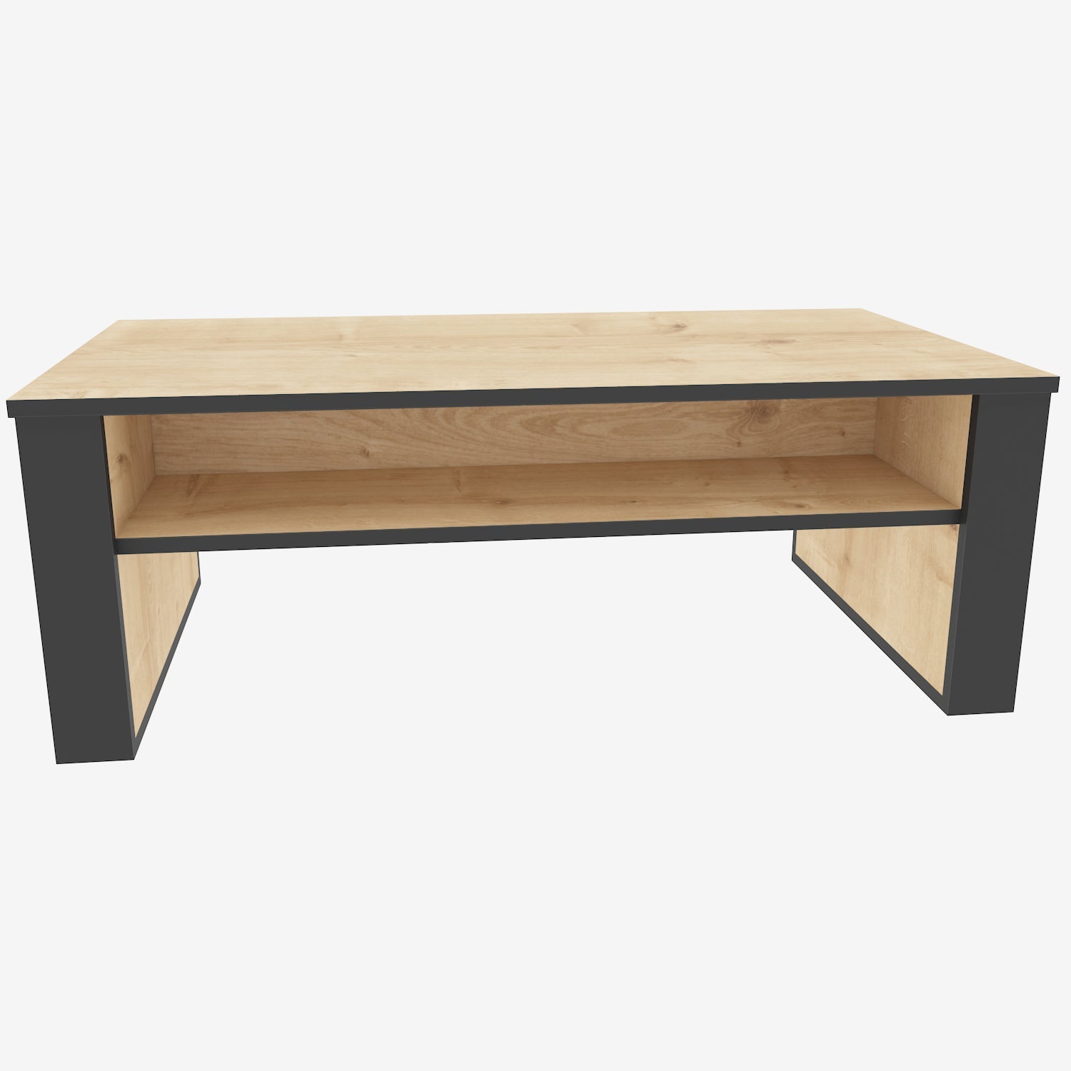 Coffee Table Manhattan 110 - Oak-MN43CT01 Oak
Dark Grey 125 X 65 X 12 by DECOROTIKA | Souqify