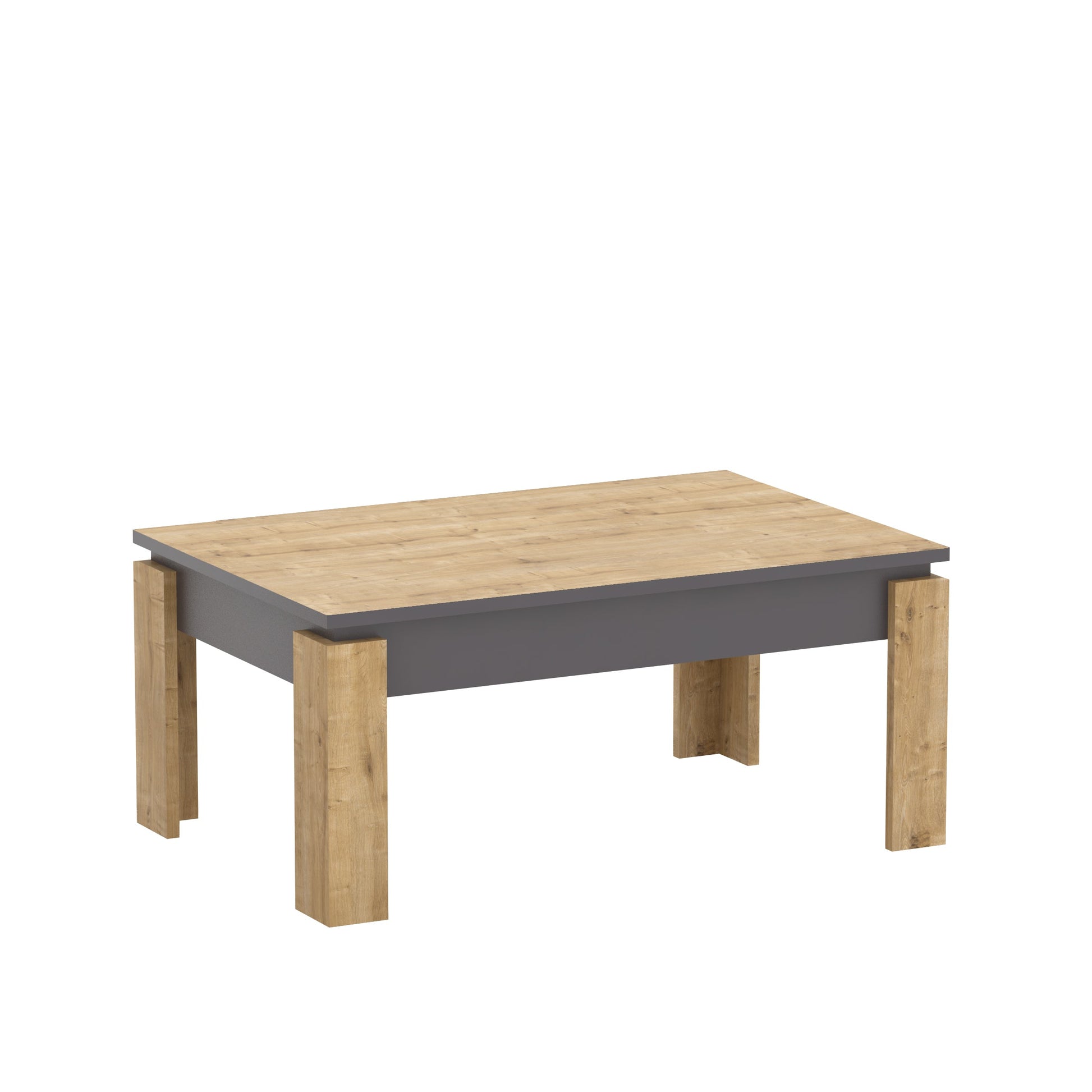 Coffee Table Manhattan 90 - Oak-MN35CT01 Oak
Dark Grey 100 X 66 X 8 by DECOROTIKA | Souqify