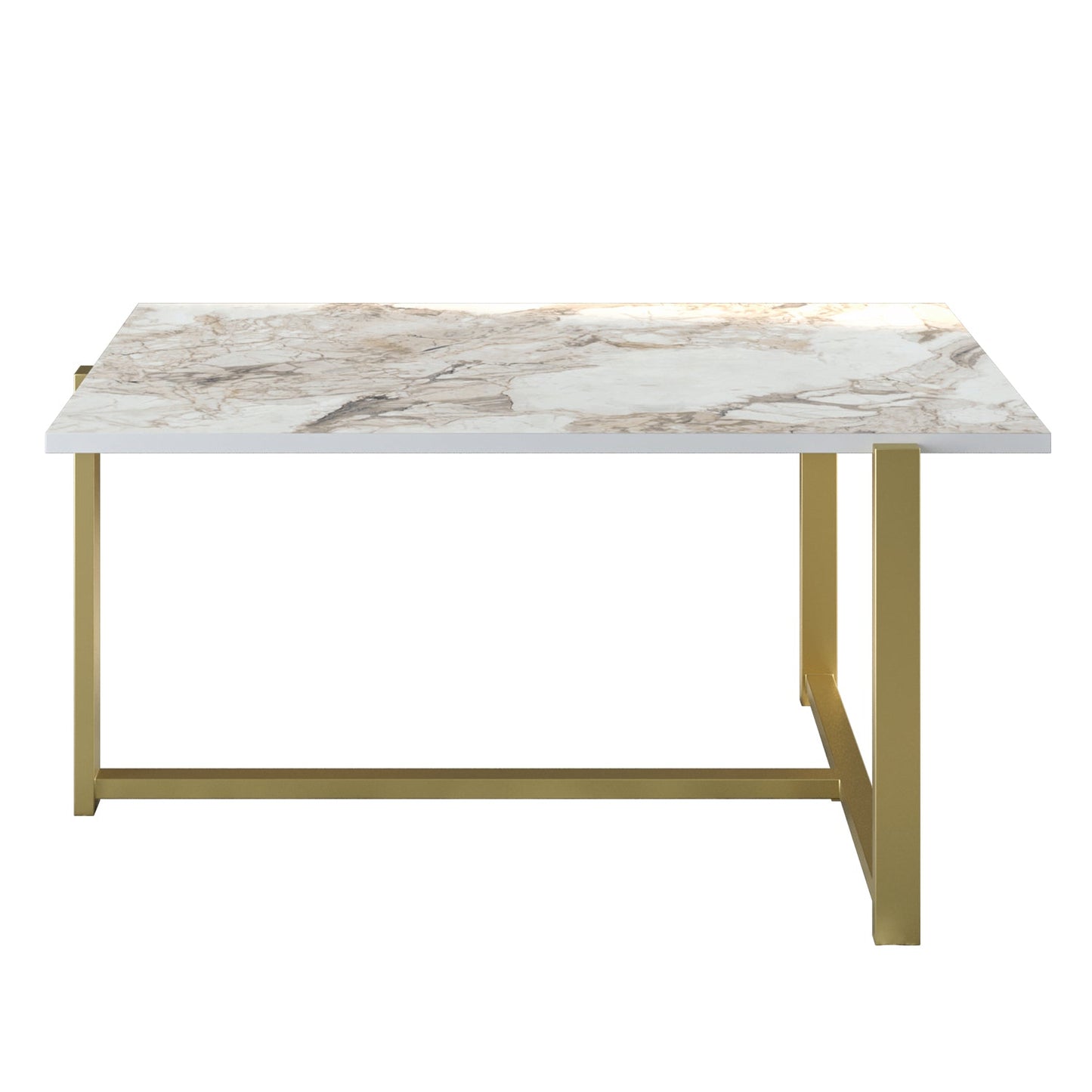 Coffee Table Merideths - Gold-MER17CT01 Gold
White 100 X 66 X 11.5 by DECOROTIKA | Souqify