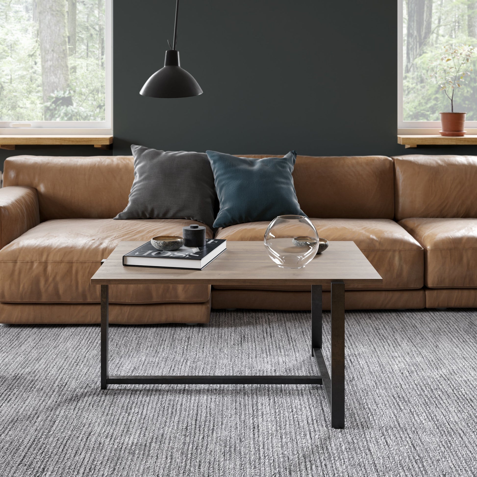 Coffee Table Merideths - Walnut-MER17CT02 Walnut
Black 100 X 66 X 11.5 by DECOROTIKA | Souqify