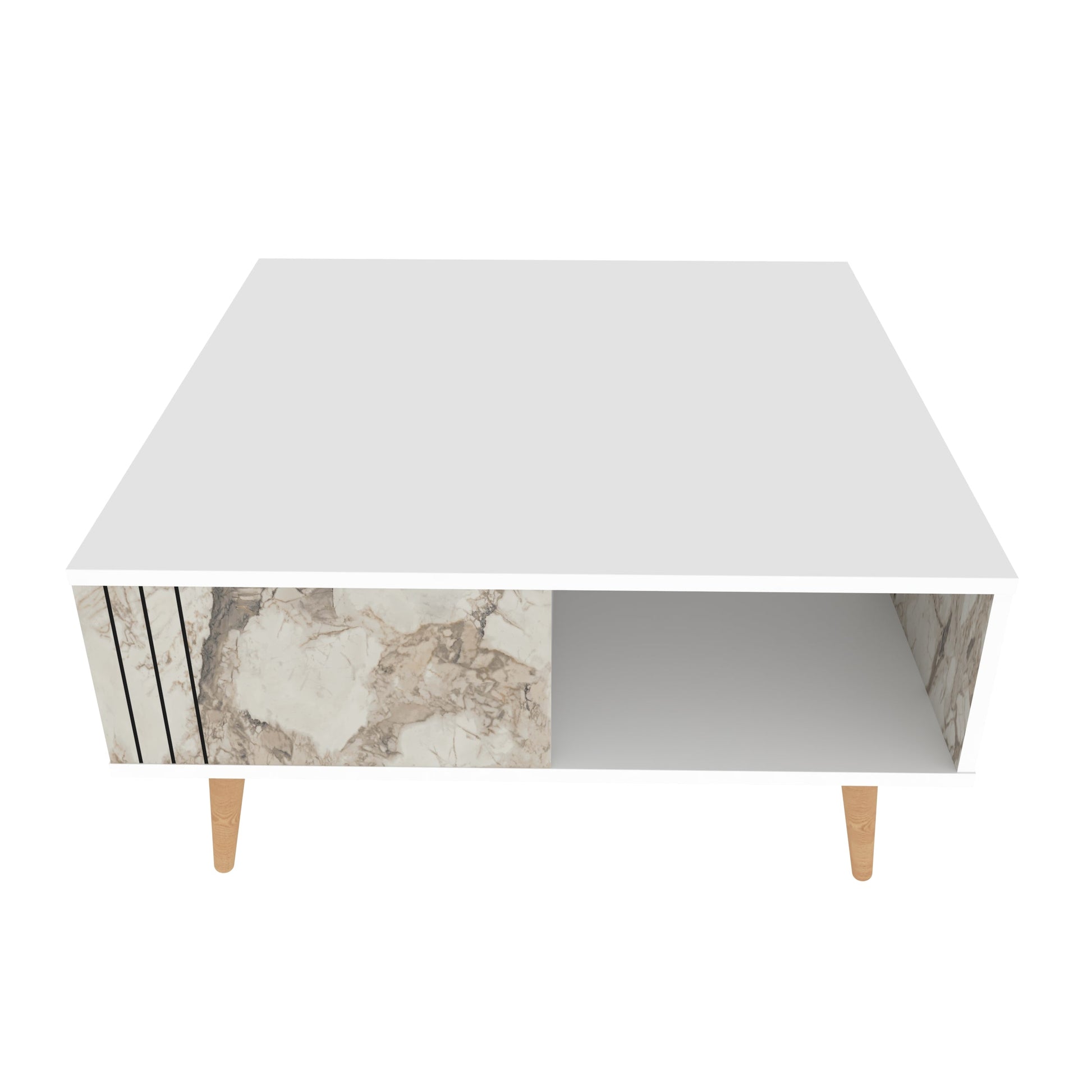Coffee Table Ronas - White-RON35CT02 White 102 X 95 X 13.5 by DECOROTIKA | Souqify