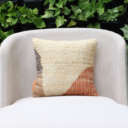 Colorblock Abstract Jute Cushion Covers, 40 x 40 cm by Luv Saffron | Souqify