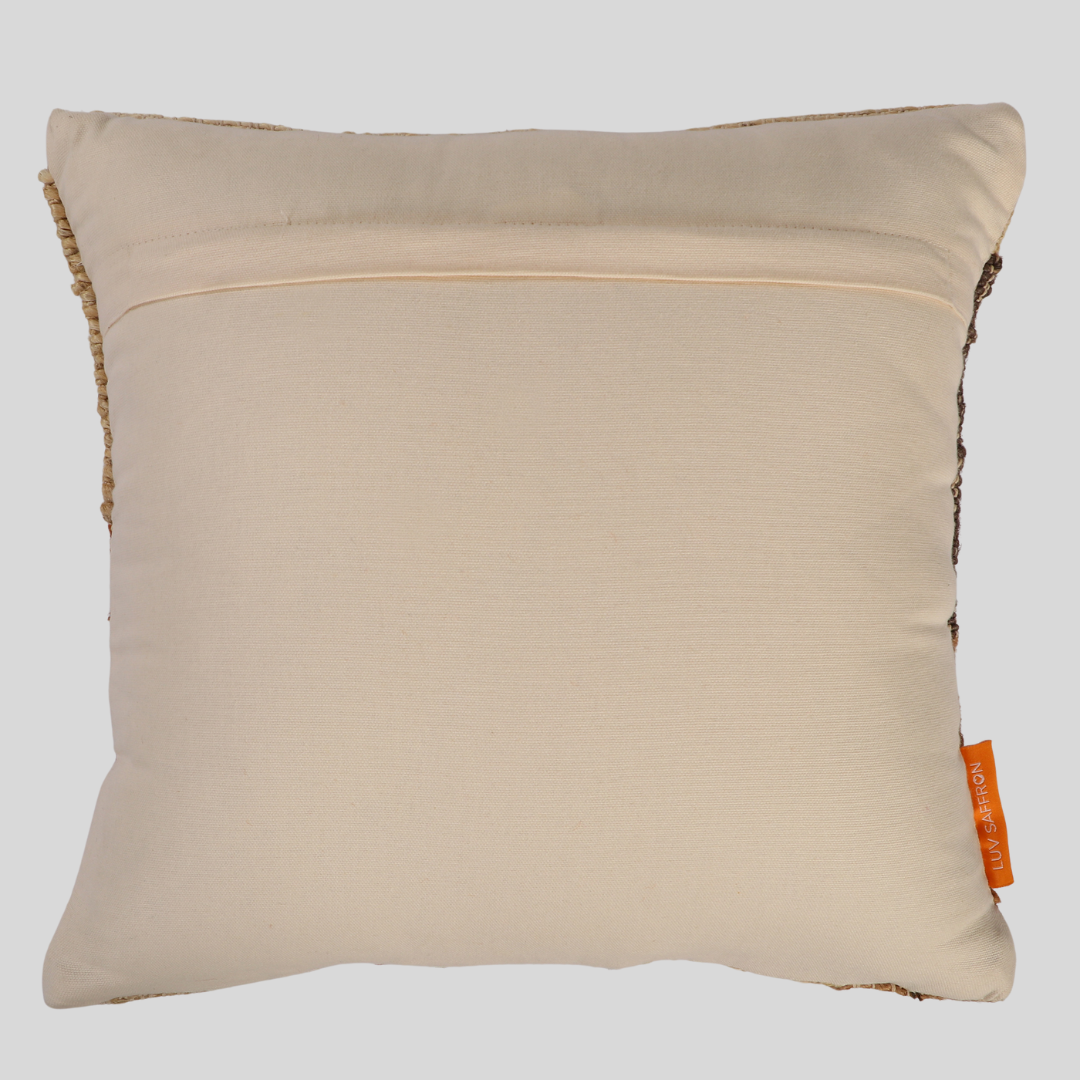 Colorblock Abstract Jute Cushion Covers, 40 x 40 cm by Luv Saffron | Souqify