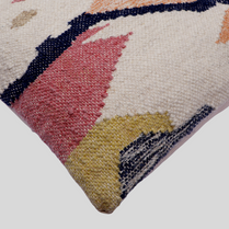 Colorblock Abstract Kilim Wool Cushion Cover 45 x 45 cm by Luv Saffron | Souqify