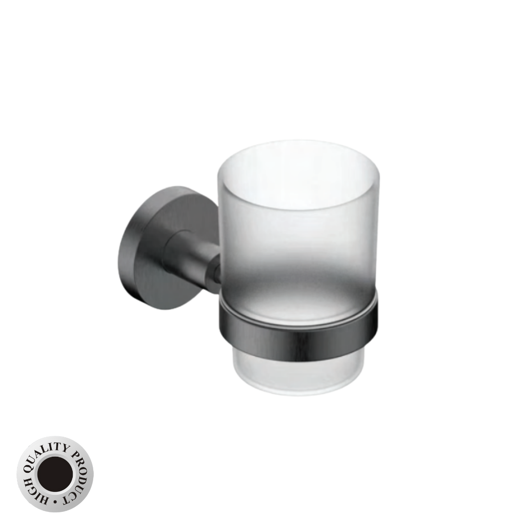 Coloseo Series 6pcs Set - Bathroom Accessories (Gunmetal / Matte Gold) by TUSCANI | Souqify