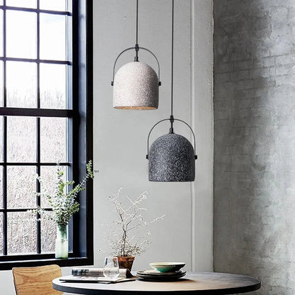 Concrete Pendant Lights Cement Material Lamp Concrete Suspension Lamp Grey Vintage for Loft Dining Room Kitchen Cafe Bar LED by Zhongsan | Souqify