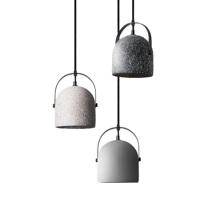 Concrete Pendant Lights Cement Material Lamp Concrete Suspension Lamp Grey Vintage for Loft Dining Room Kitchen Cafe Bar LED by Zhongsan | Souqify