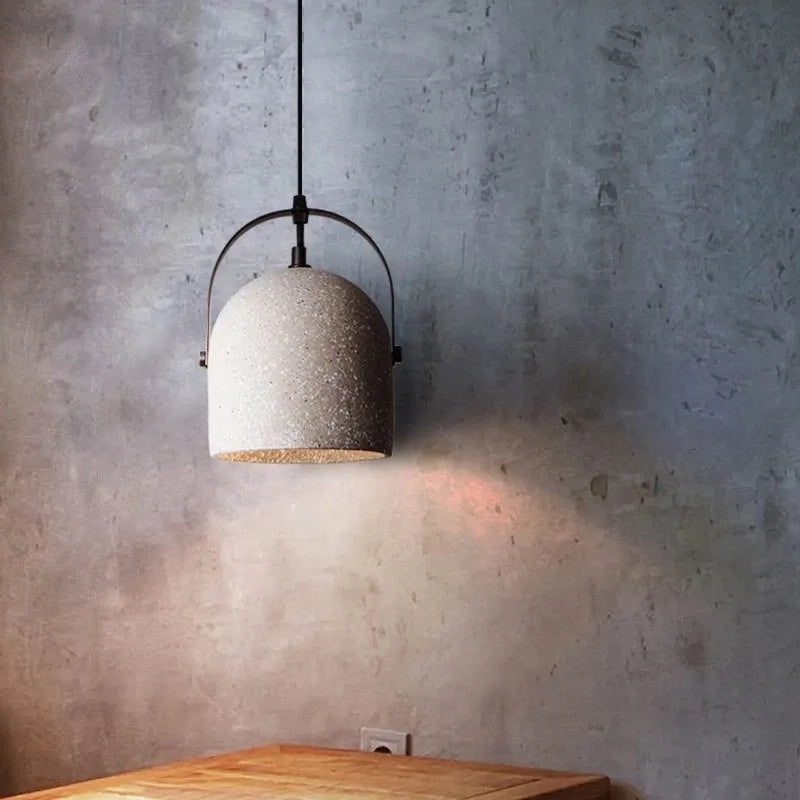 Concrete Pendant Lights Cement Material Lamp Concrete Suspension Lamp Grey Vintage for Loft Dining Room Kitchen Cafe Bar LED by Zhongsan | Souqify
