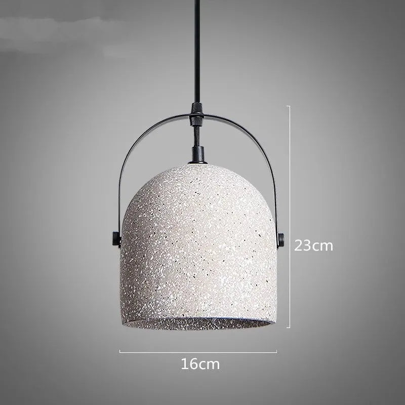 Concrete Pendant Lights Cement Material Lamp Concrete Suspension Lamp Grey Vintage for Loft Dining Room Kitchen Cafe Bar LED by Zhongsan | Souqify