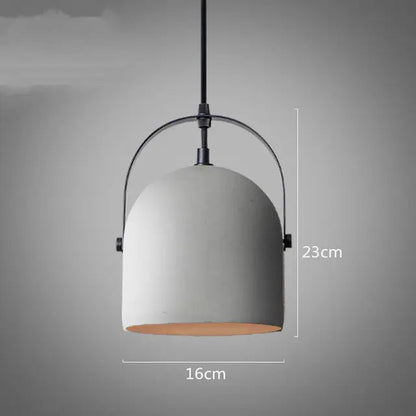 Concrete Pendant Lights Cement Material Lamp Concrete Suspension Lamp Grey Vintage for Loft Dining Room Kitchen Cafe Bar LED by Zhongsan | Souqify