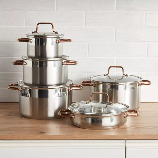 Khobar 10-Piece Stainless Steel Cookware Set
