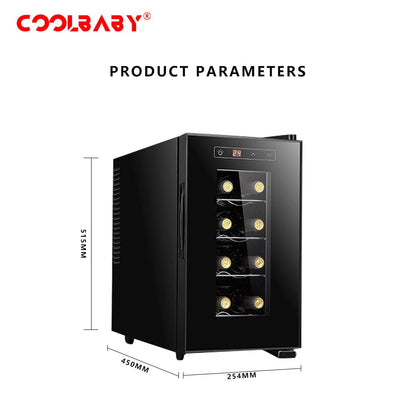 COOLBABY Chic Elegance: Luxury Style Wine Cabinet with Smart Cooling