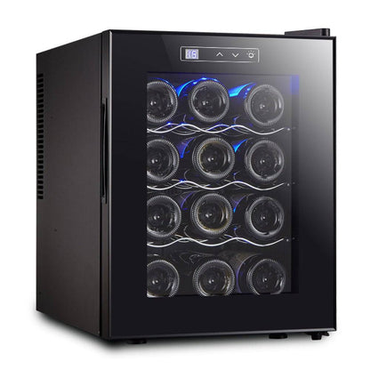COOLBABY CZBX19 12 Bottles of Constant Temperature & Humidity Electronic Beverage Wine Cooler Freestanding Mini Wine Fridge Cabinet