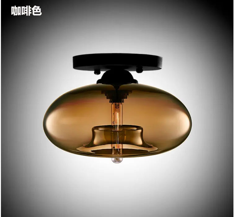 Creative Art Glass Ceiling Lamp Foyer Entrance Aisle Lighting Corridor Balcony Kitchen and Bathroom Lamps by Zhongsan | Souqify