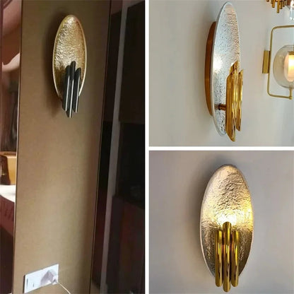 Creative Gold/Silver Body Wall Lamp Living room indoor Lighting Bedroom Bedside Lamps Hotel Aisle wall light fixture Metal Pipe by Zhongsan | Souqify