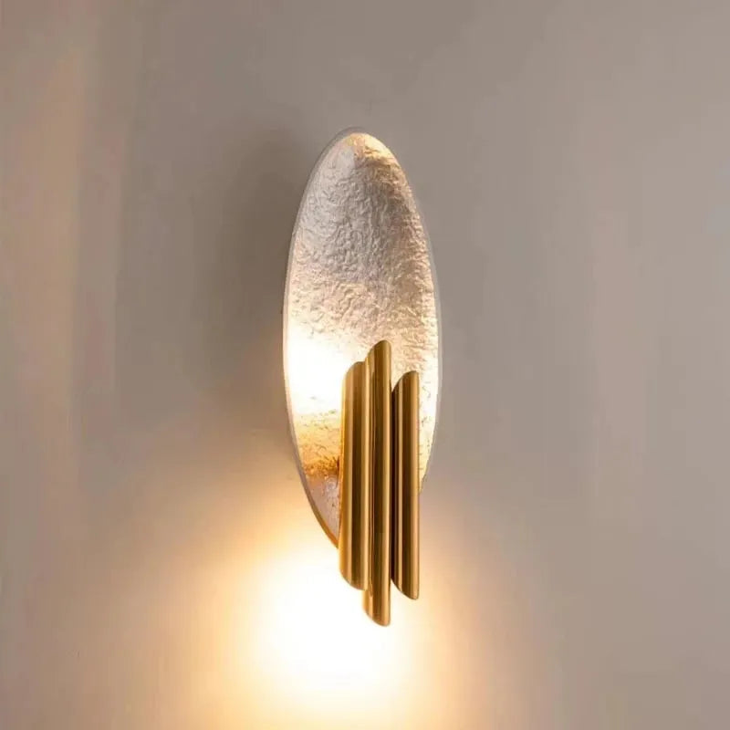 Creative Gold/Silver Body Wall Lamp Living room indoor Lighting Bedroom Bedside Lamps Hotel Aisle wall light fixture Metal Pipe by Zhongsan | Souqify