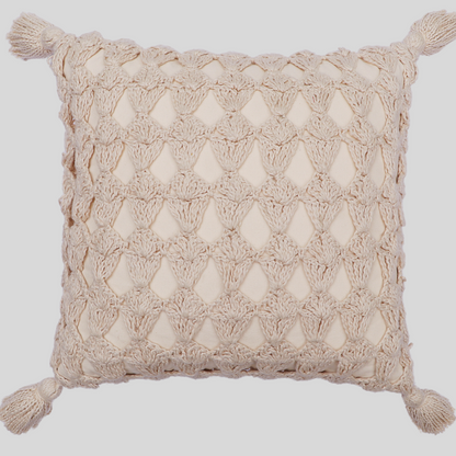 Crochet Throw Cushion 50 x 50 cm by Luv Saffron | Souqify