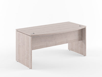 CURVE SHAPE CLUSTER OF 01 WORKSTATION, MADE IN E1 LAMINATE CHIPBOPARD, WITH WOODEN MODESTY PANEL AND LEGS by Treejar | Souqify