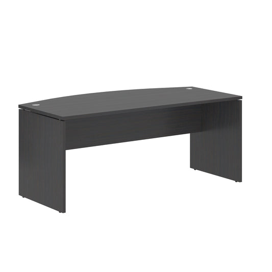 CURVE SHAPE CLUSTER OF 01 WORKSTATION, MADE IN E1 LAMINATE CHIPBOPARD, WITH WOODEN MODESTY PANEL AND LEGS by Treejar | Souqify