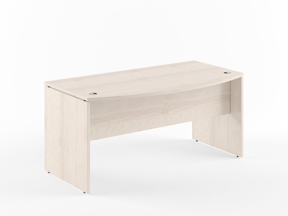 CURVE SHAPE CLUSTER OF 01 WORKSTATION, MADE IN E1 LAMINATE CHIPBOPARD, WITH WOODEN MODESTY PANEL AND LEGS by Treejar | Souqify