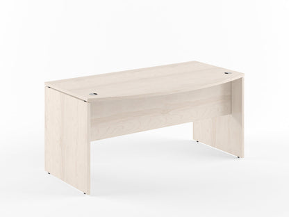 CURVE SHAPE CLUSTER OF 01 WORKSTATION, MADE IN E1 LAMINATE CHIPBOPARD, WITH WOODEN MODESTY PANEL AND LEGS by Treejar | Souqify