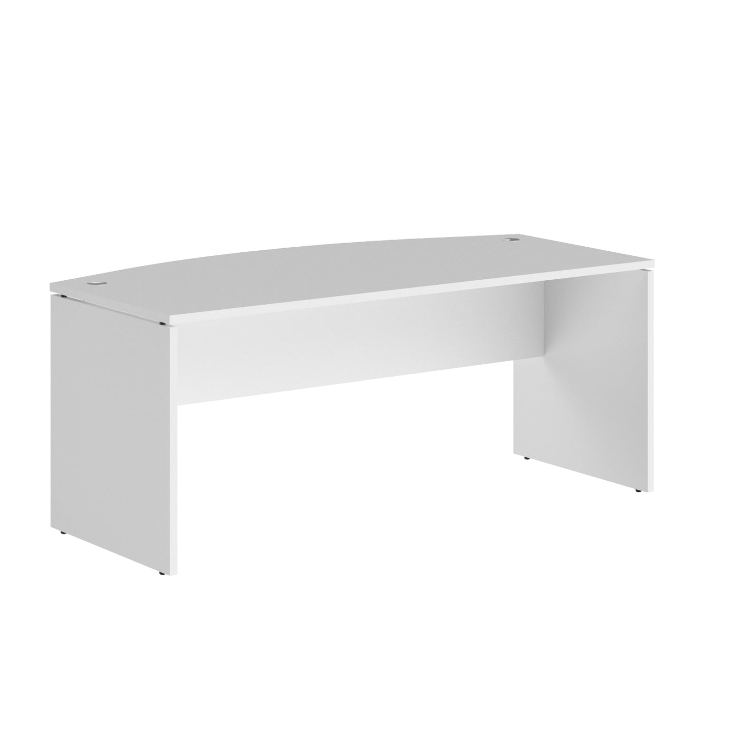 CURVE SHAPE CLUSTER OF 01 WORKSTATION, MADE IN E1 LAMINATE CHIPBOPARD, WITH WOODEN MODESTY PANEL AND LEGS by Treejar | Souqify