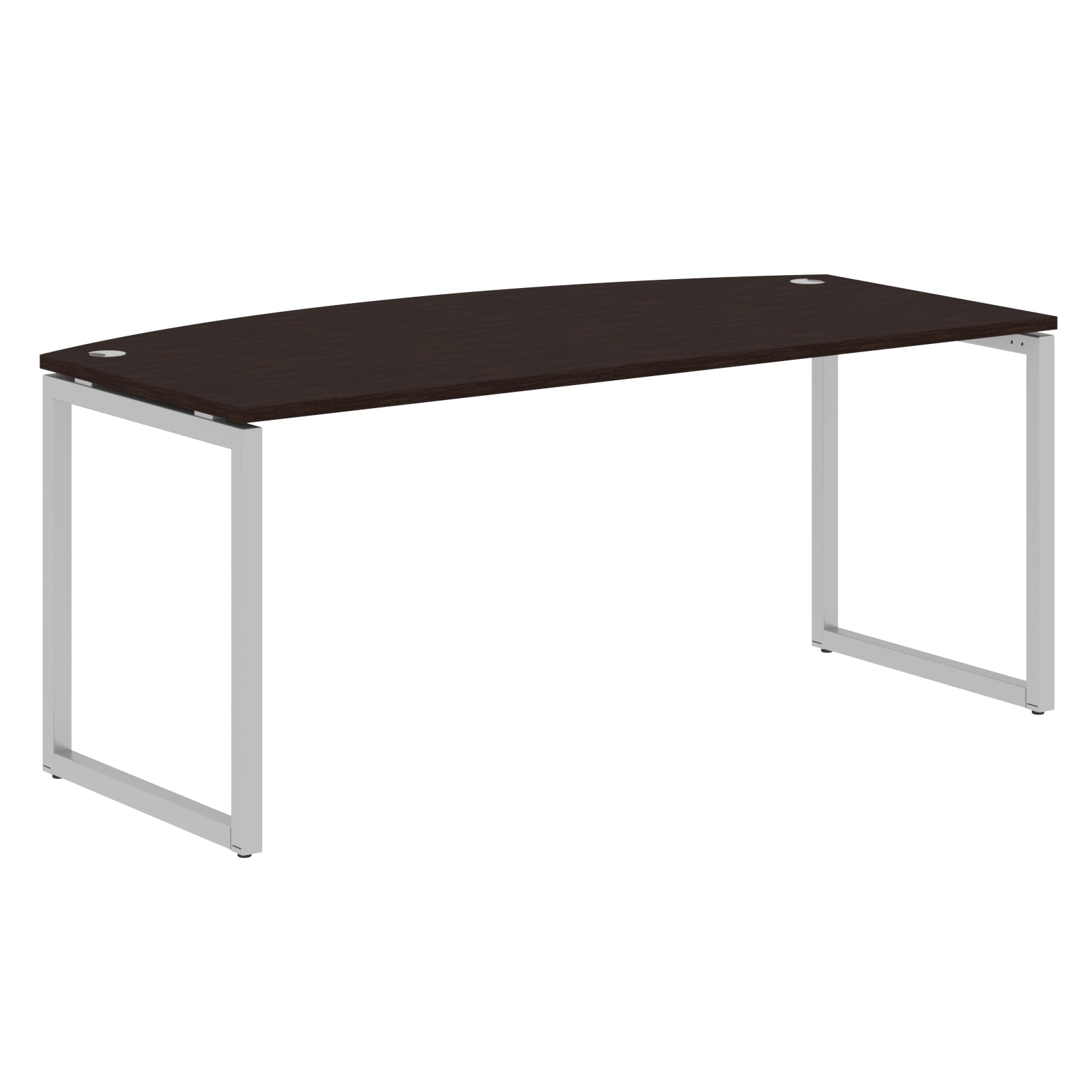 CURVE SHAPE DESK MADE IN 25MM MFC TOP, E1 LAMINATE CHIPBOARD WITH WOODEN MODESTY PANEL 40X40MM METAL O SHAPE FRAMES by Treejar | Souqify