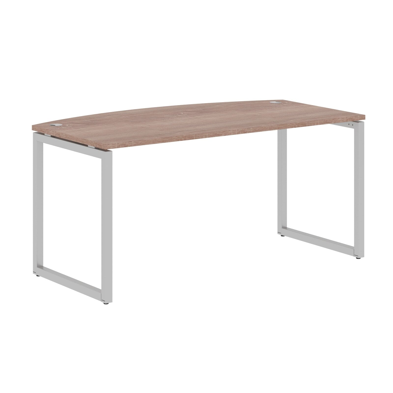 CURVE SHAPE DESK MADE IN 25MM MFC TOP, E1 LAMINATE CHIPBOARD WITH WOODEN MODESTY PANEL 40X40MM METAL O SHAPE FRAMES by Treejar | Souqify