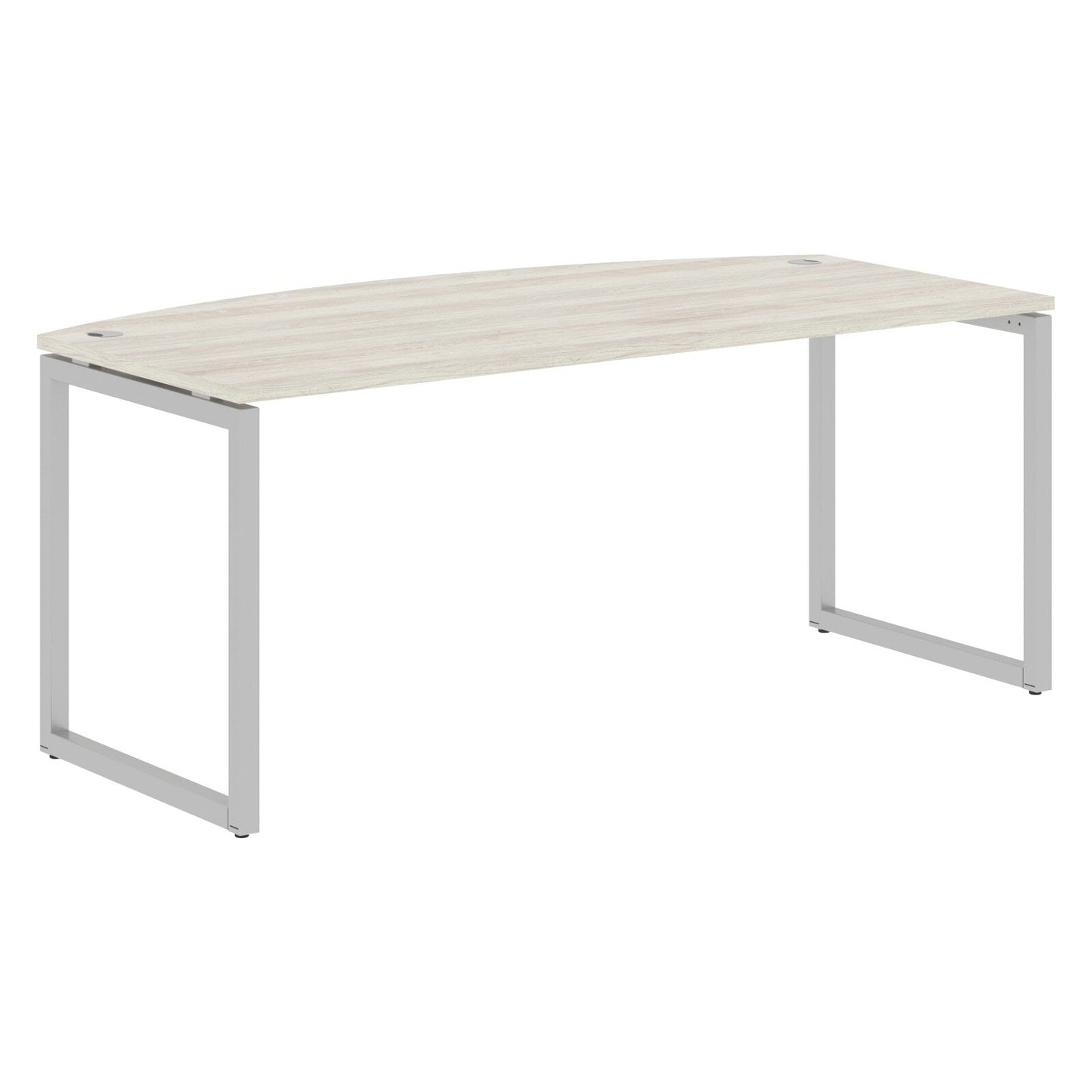 CURVE SHAPE DESK MADE IN 25MM MFC TOP, E1 LAMINATE CHIPBOARD WITH WOODEN MODESTY PANEL 40X40MM METAL O SHAPE FRAMES by Treejar | Souqify