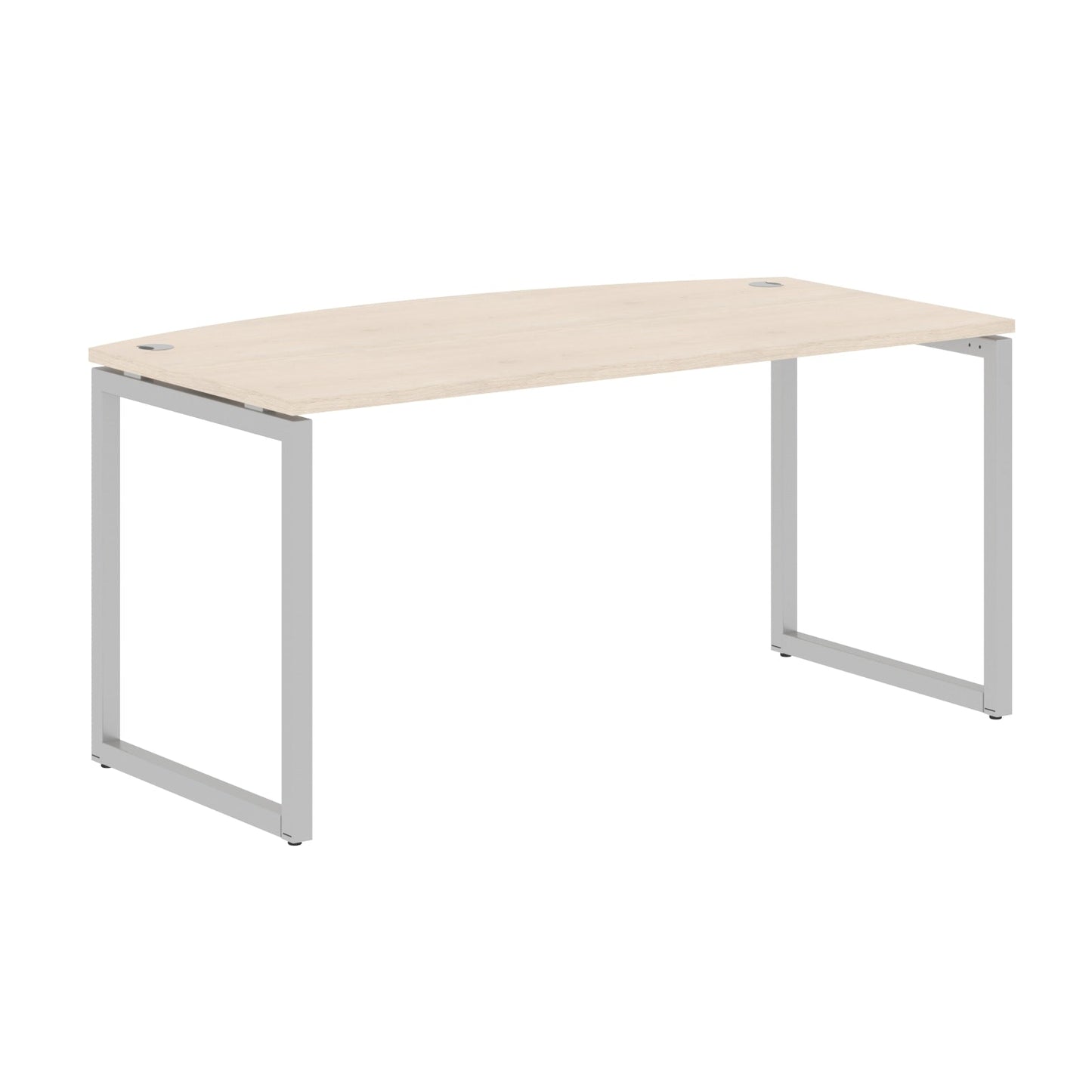 CURVE SHAPE DESK MADE IN 25MM MFC TOP, E1 LAMINATE CHIPBOARD WITH WOODEN MODESTY PANEL 40X40MM METAL O SHAPE FRAMES by Treejar | Souqify