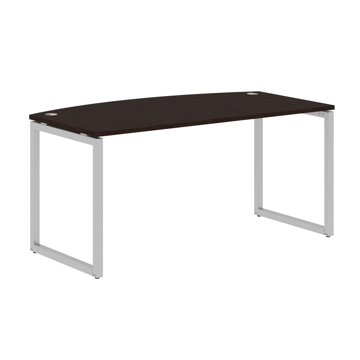 CURVE SHAPE DESK MADE IN 25MM MFC TOP, E1 LAMINATE CHIPBOARD WITH WOODEN MODESTY PANEL 40X40MM METAL O SHAPE FRAMES by Treejar | Souqify