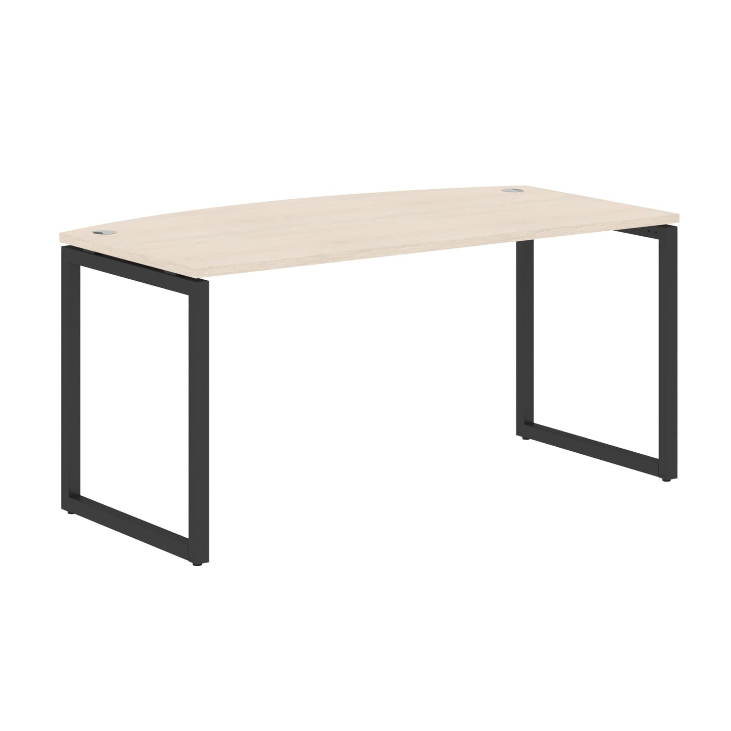 CURVE SHAPE DESK MADE IN 25MM MFC TOP, E1 LAMINATE CHIPBOARD WITH WOODEN MODESTY PANEL 40X40MM METAL O SHAPE FRAMES by Treejar | Souqify
