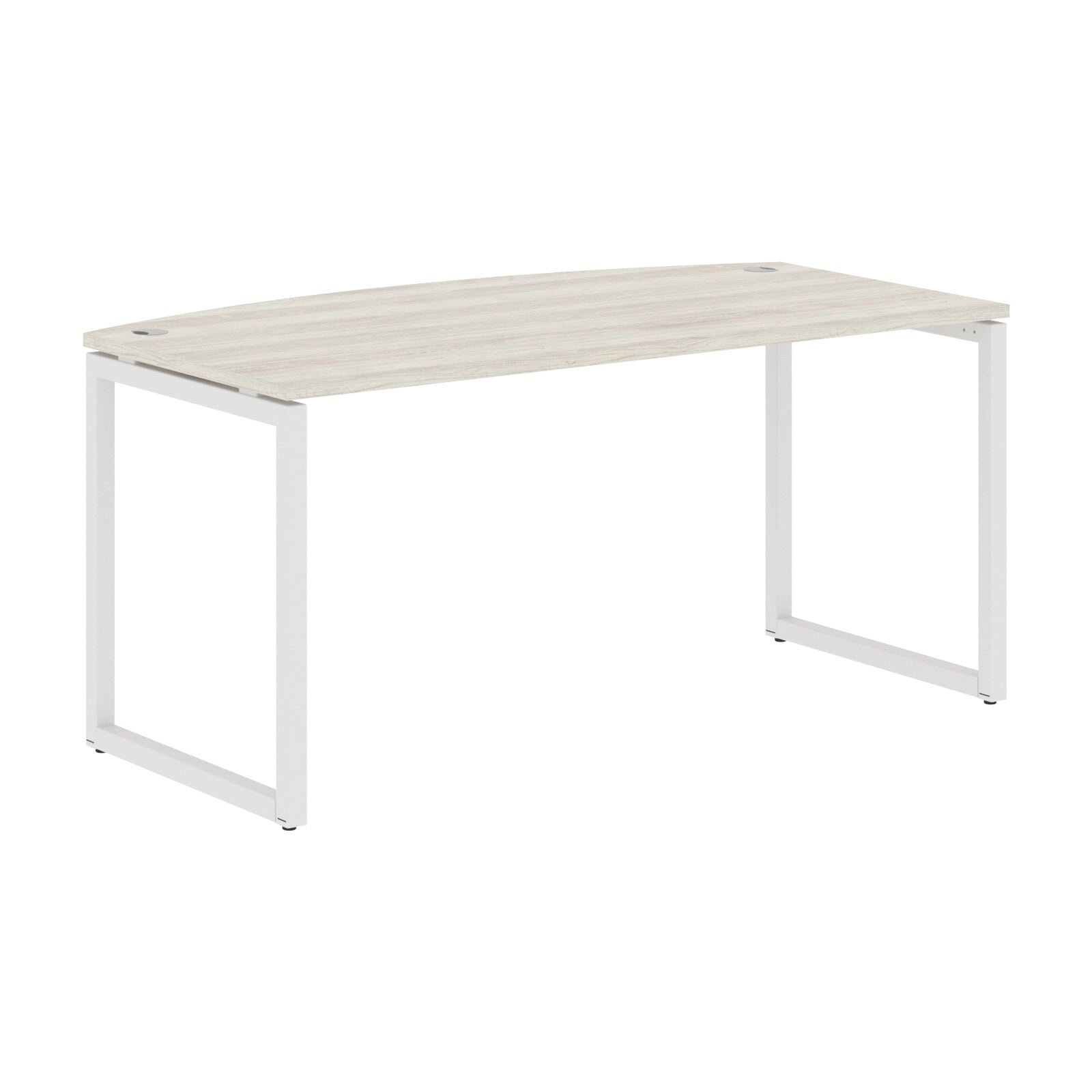 CURVE SHAPE DESK MADE IN 25MM MFC TOP, E1 LAMINATE CHIPBOARD WITH WOODEN MODESTY PANEL 40X40MM METAL O SHAPE FRAMES by Treejar | Souqify
