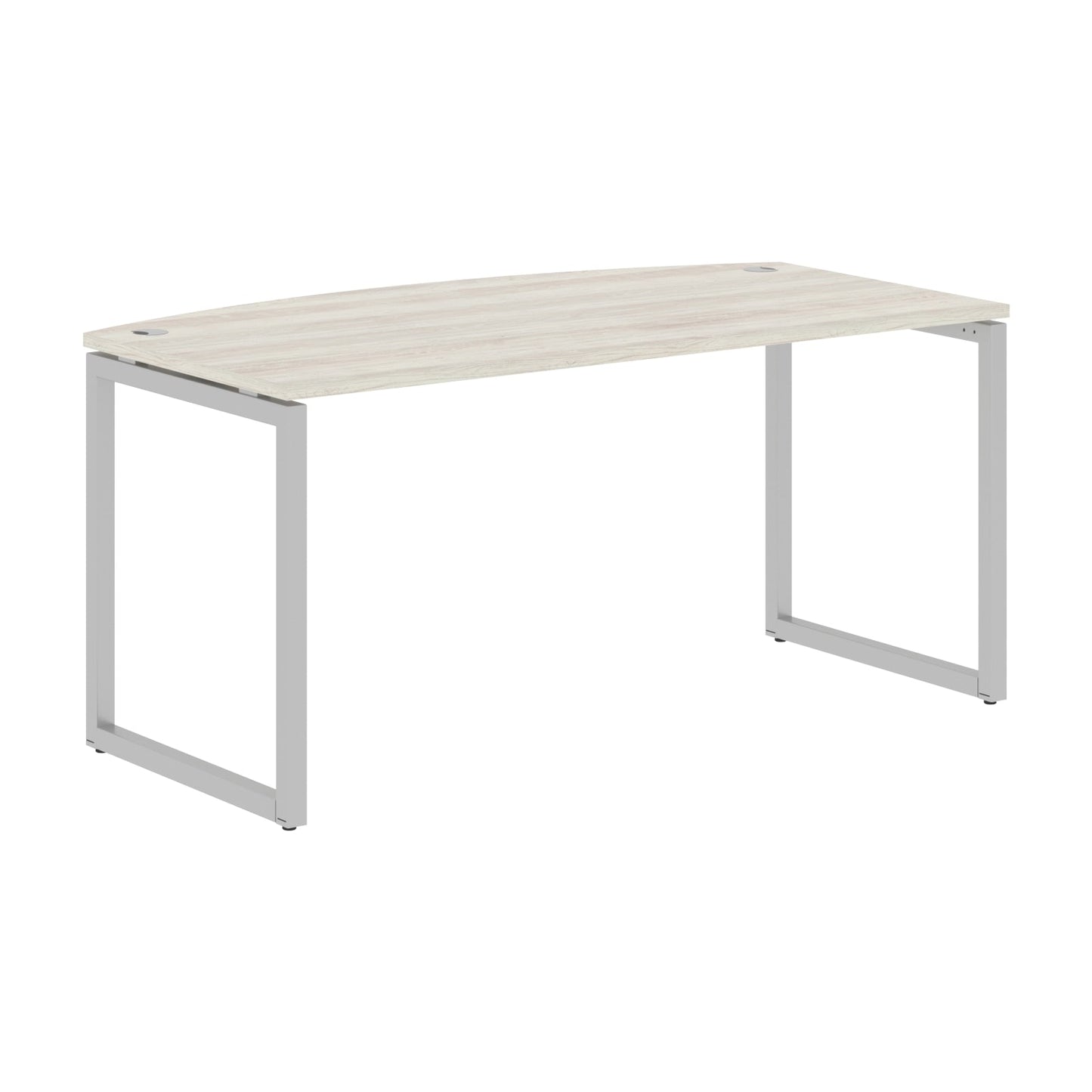 CURVE SHAPE DESK MADE IN 25MM MFC TOP, E1 LAMINATE CHIPBOARD WITH WOODEN MODESTY PANEL 40X40MM METAL O SHAPE FRAMES by Treejar | Souqify