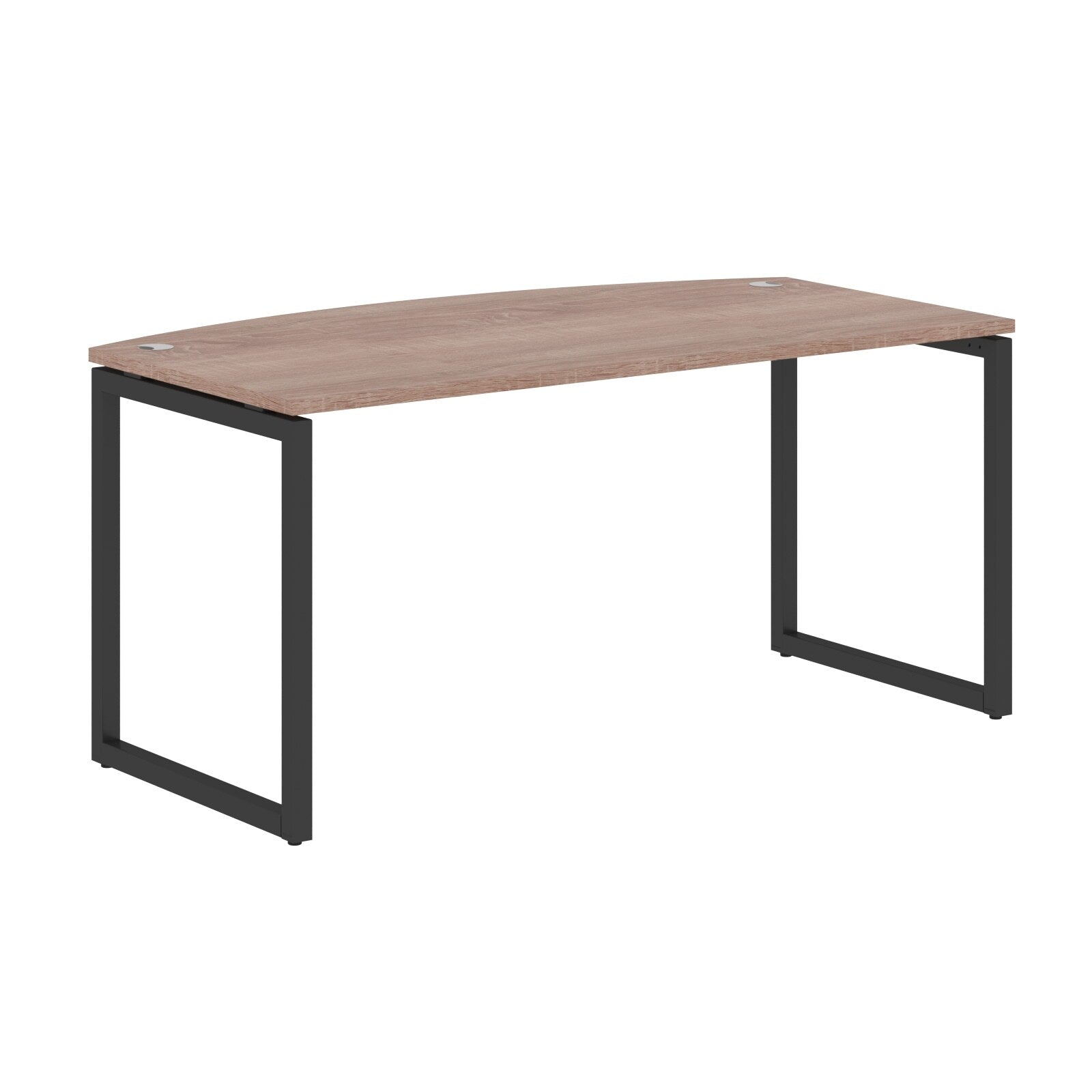 CURVE SHAPE DESK MADE IN 25MM MFC TOP, E1 LAMINATE CHIPBOARD WITH WOODEN MODESTY PANEL 40X40MM METAL O SHAPE FRAMES by Treejar | Souqify