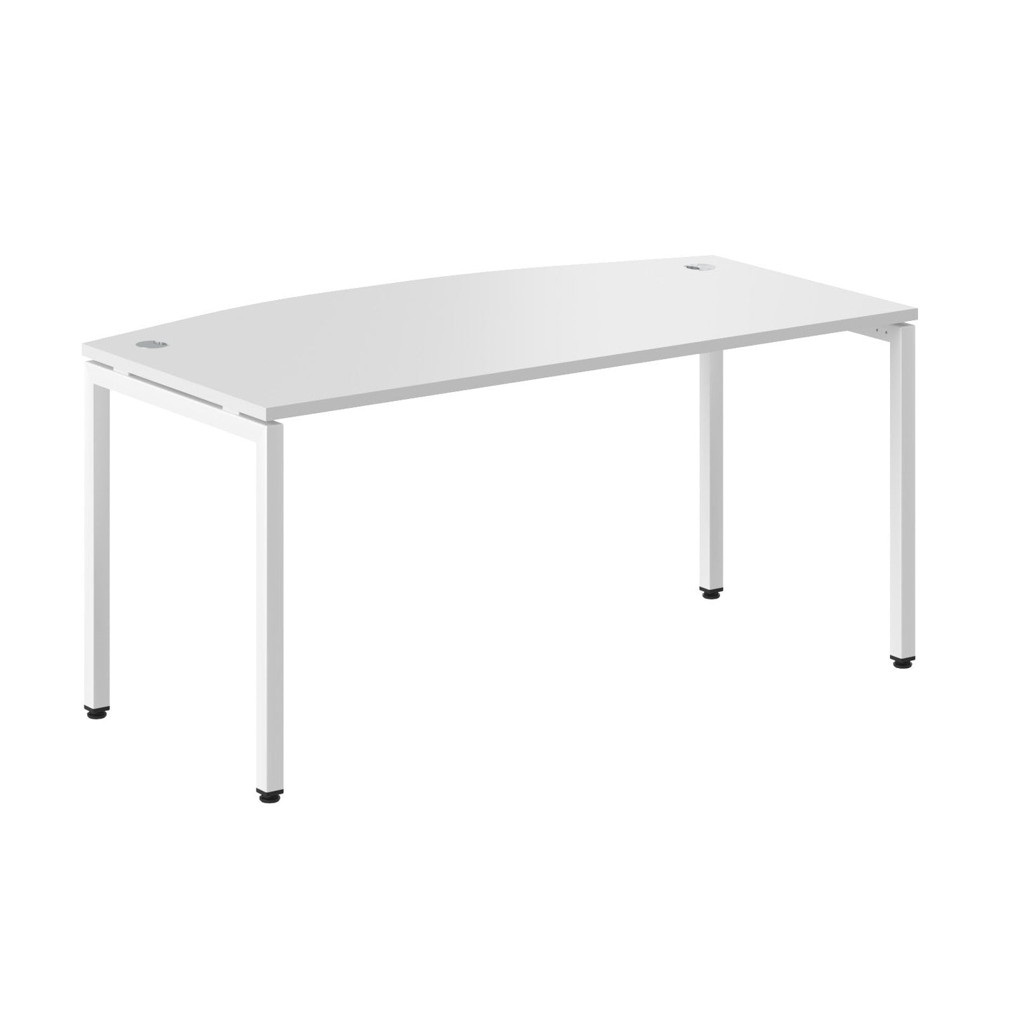 CURVE SHAPE DESK MADE IN 25MM MFC TOP, E1 LAMINATE CHIPBOARD WITH WOODEN MODESTY PANEL 40X40MM METAL U SHAPE FRAMES by Treejar | Souqify