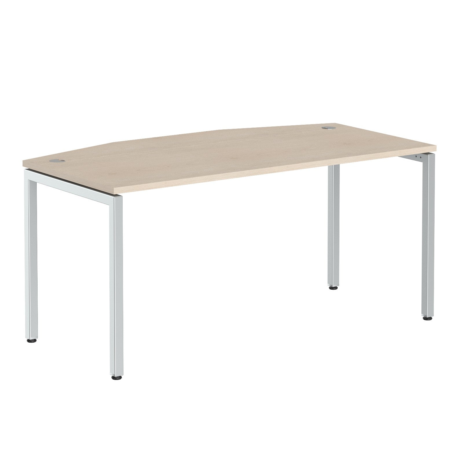 CURVE SHAPE DESK MADE IN 25MM MFC TOP, E1 LAMINATE CHIPBOARD WITH WOODEN MODESTY PANEL 40X40MM METAL U SHAPE FRAMES by Treejar | Souqify