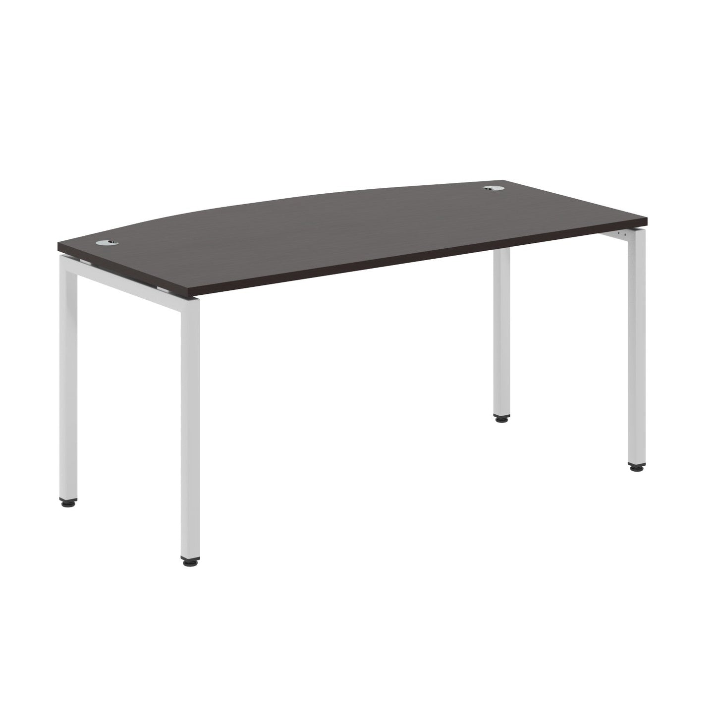CURVE SHAPE DESK MADE IN 25MM MFC TOP, E1 LAMINATE CHIPBOARD WITH WOODEN MODESTY PANEL 40X40MM METAL U SHAPE FRAMES by Treejar | Souqify