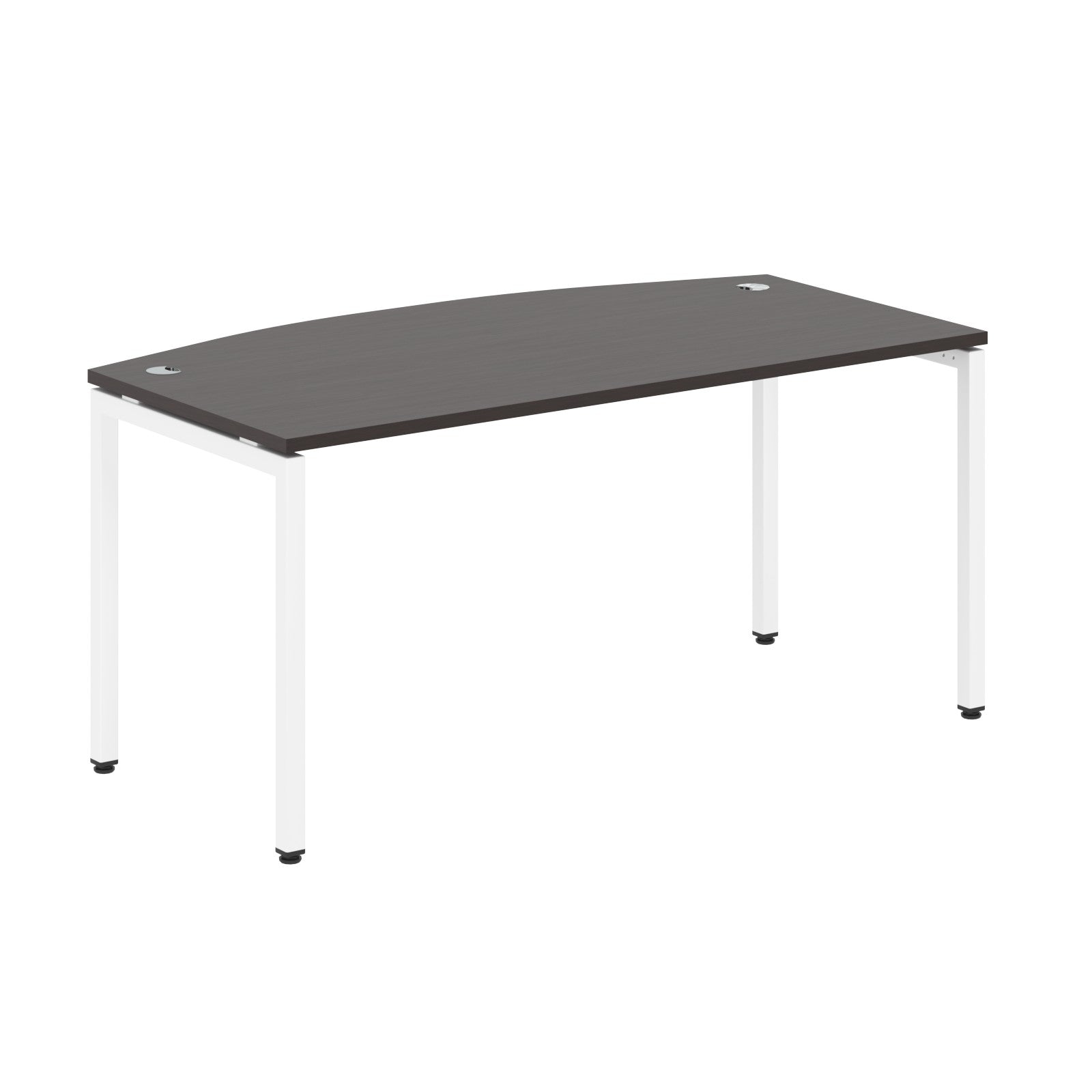 CURVE SHAPE DESK MADE IN 25MM MFC TOP, E1 LAMINATE CHIPBOARD WITH WOODEN MODESTY PANEL 40X40MM METAL U SHAPE FRAMES by Treejar | Souqify