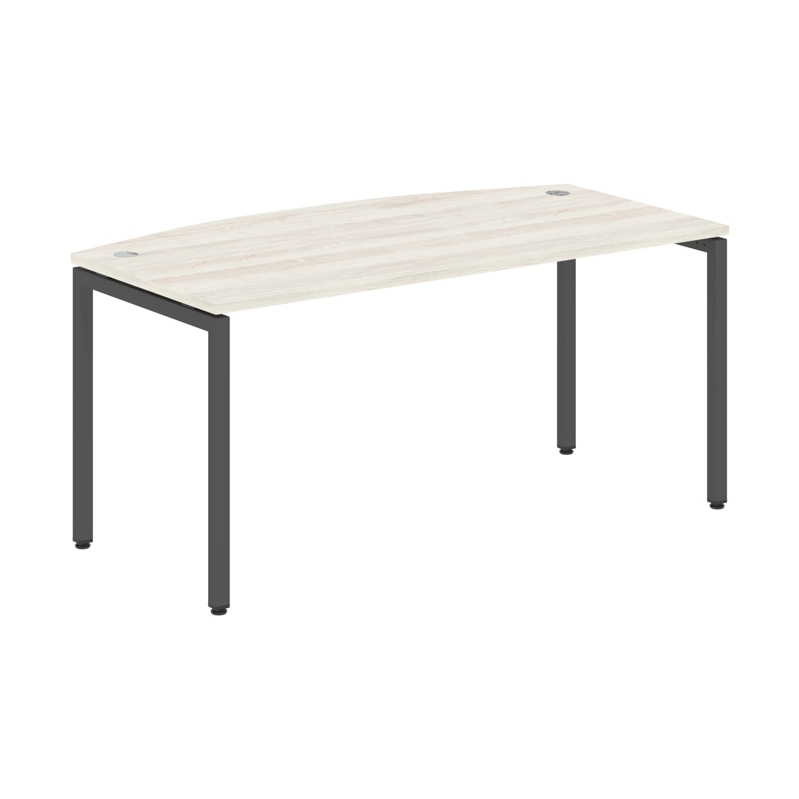 CURVE SHAPE DESK MADE IN 25MM MFC TOP, E1 LAMINATE CHIPBOARD WITH WOODEN MODESTY PANEL 40X40MM METAL U SHAPE FRAMES by Treejar | Souqify