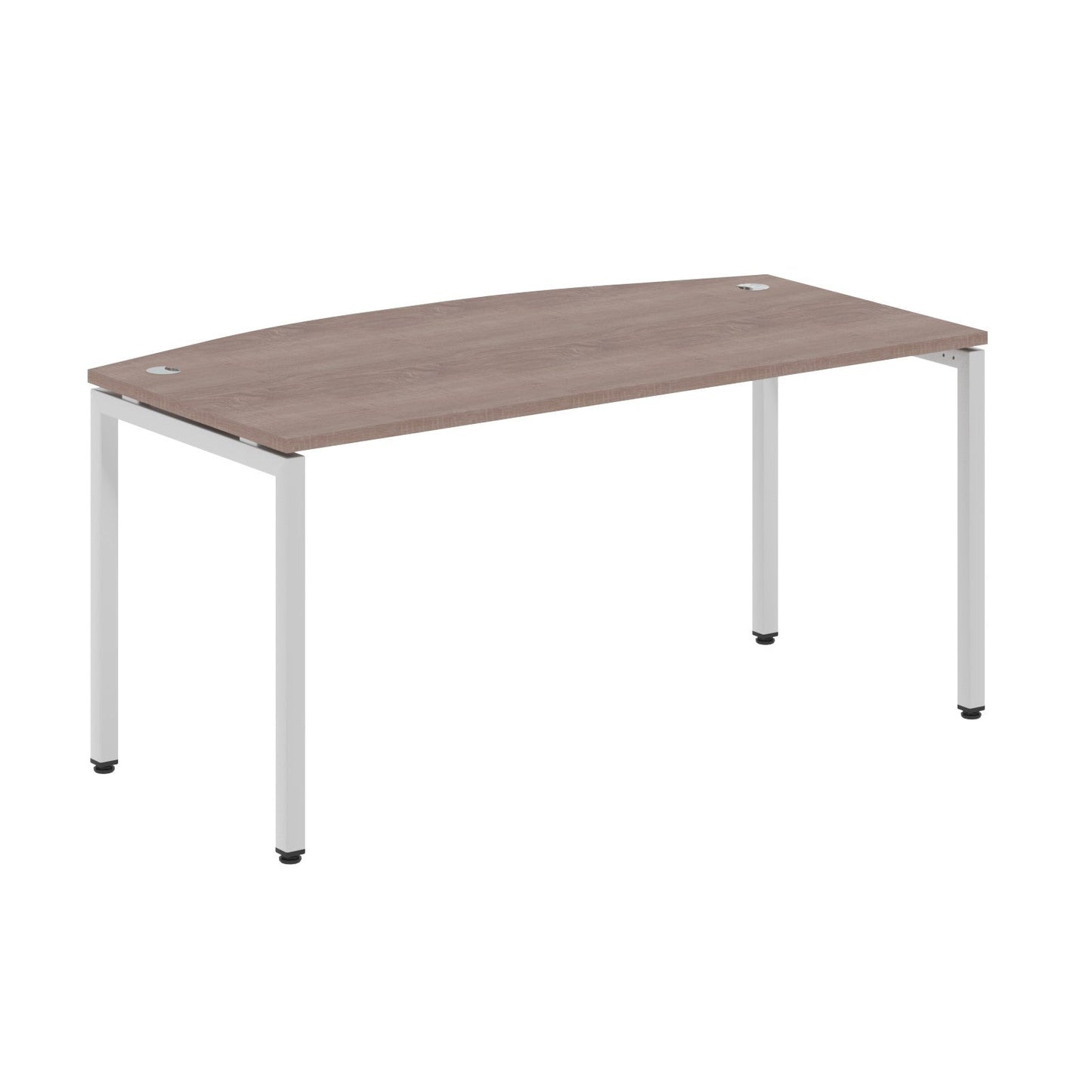 CURVE SHAPE DESK MADE IN 25MM MFC TOP, E1 LAMINATE CHIPBOARD WITH WOODEN MODESTY PANEL 40X40MM METAL U SHAPE FRAMES by Treejar | Souqify