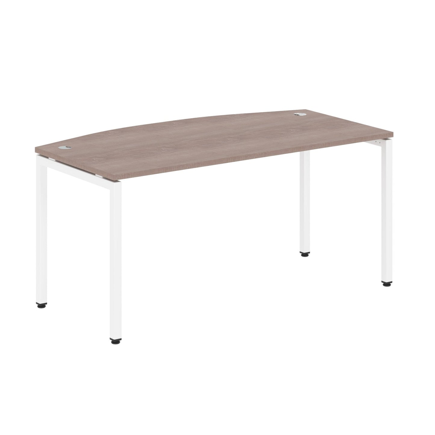 CURVE SHAPE DESK MADE IN 25MM MFC TOP, E1 LAMINATE CHIPBOARD WITH WOODEN MODESTY PANEL 40X40MM METAL U SHAPE FRAMES by Treejar | Souqify