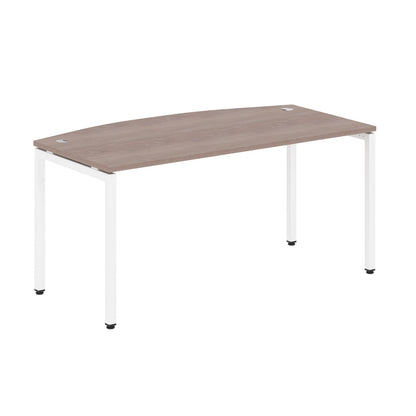 CURVE SHAPE DESK MADE IN 25MM MFC TOP, E1 LAMINATE CHIPBOARD WITH WOODEN MODESTY PANEL 40X40MM METAL U SHAPE FRAMES by Treejar | Souqify