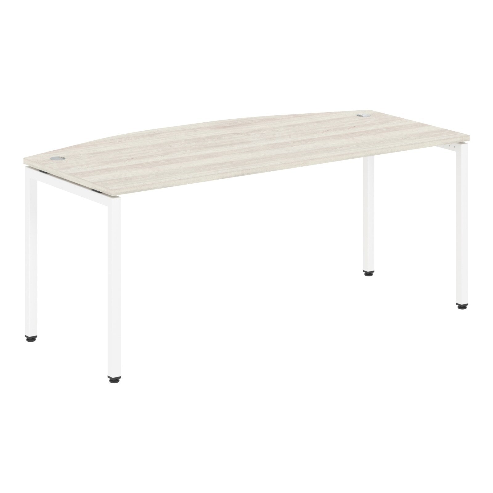 CURVE SHAPE DESK MADE IN 25MM MFC TOP, E1 LAMINATE CHIPBOARD WITH WOODEN MODESTY PANEL 40X40MM METAL U SHAPE FRAMES by Treejar | Souqify