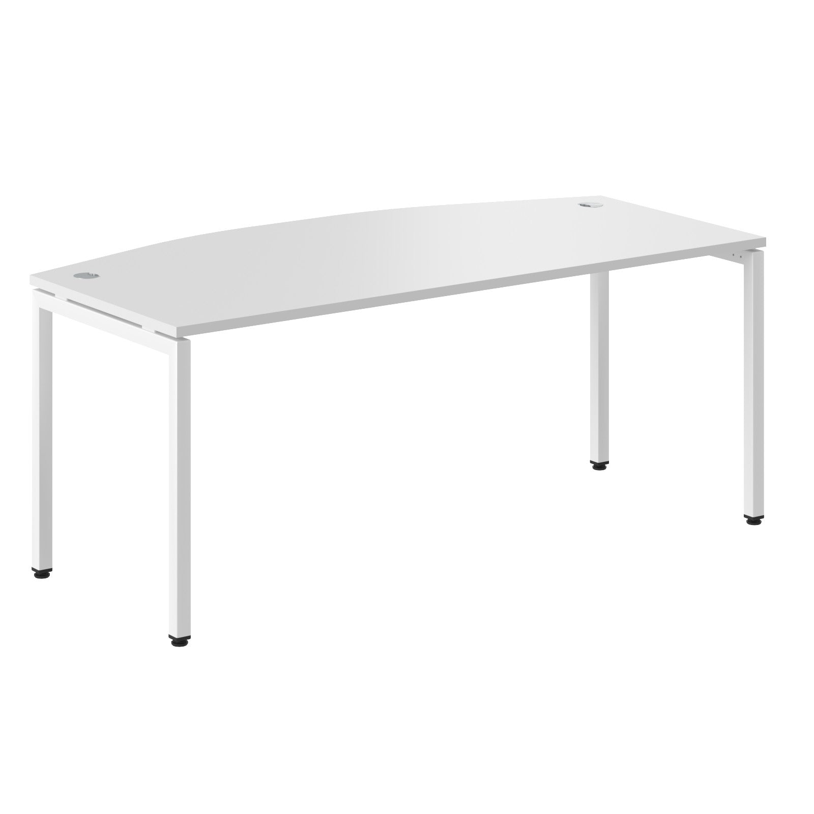 CURVE SHAPE DESK MADE IN 25MM MFC TOP, E1 LAMINATE CHIPBOARD WITH WOODEN MODESTY PANEL 40X40MM METAL U SHAPE FRAMES by Treejar | Souqify