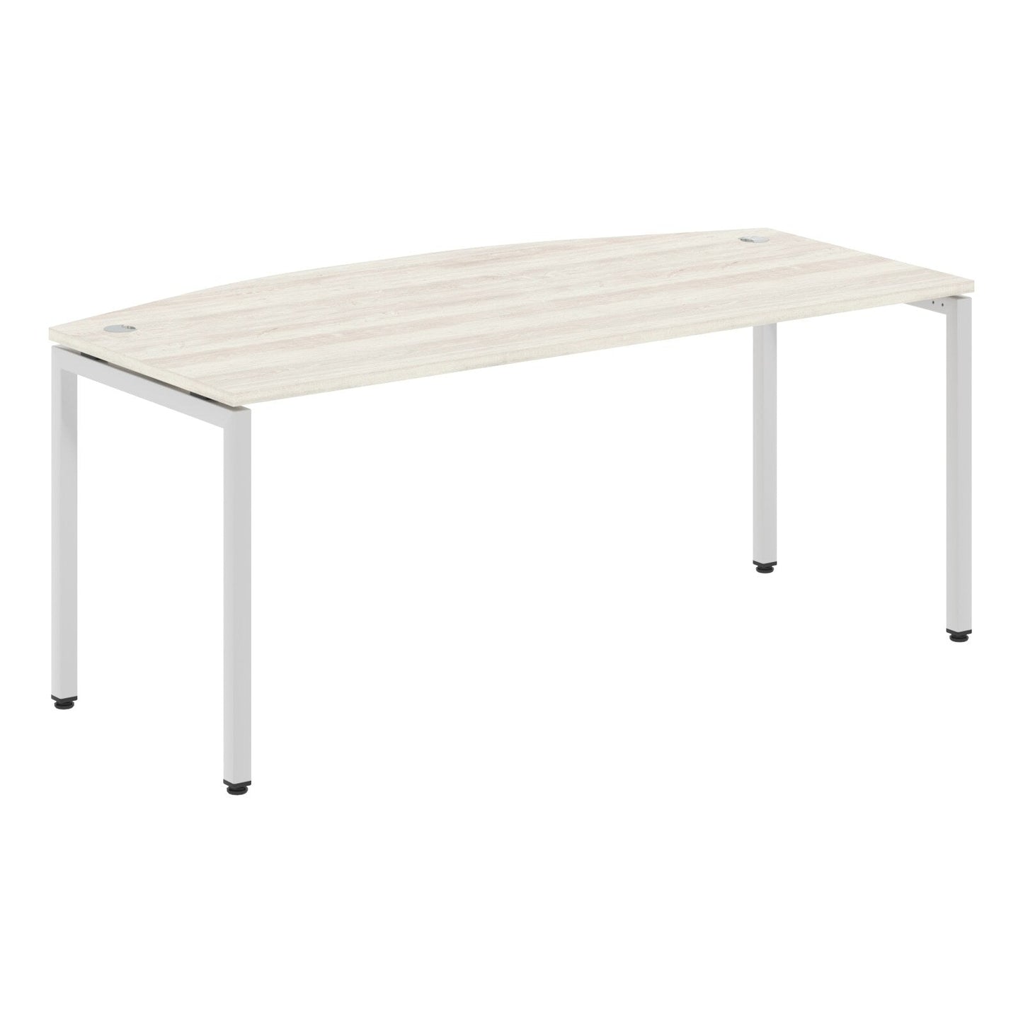 CURVE SHAPE DESK MADE IN 25MM MFC TOP, E1 LAMINATE CHIPBOARD WITH WOODEN MODESTY PANEL 40X40MM METAL U SHAPE FRAMES by Treejar | Souqify