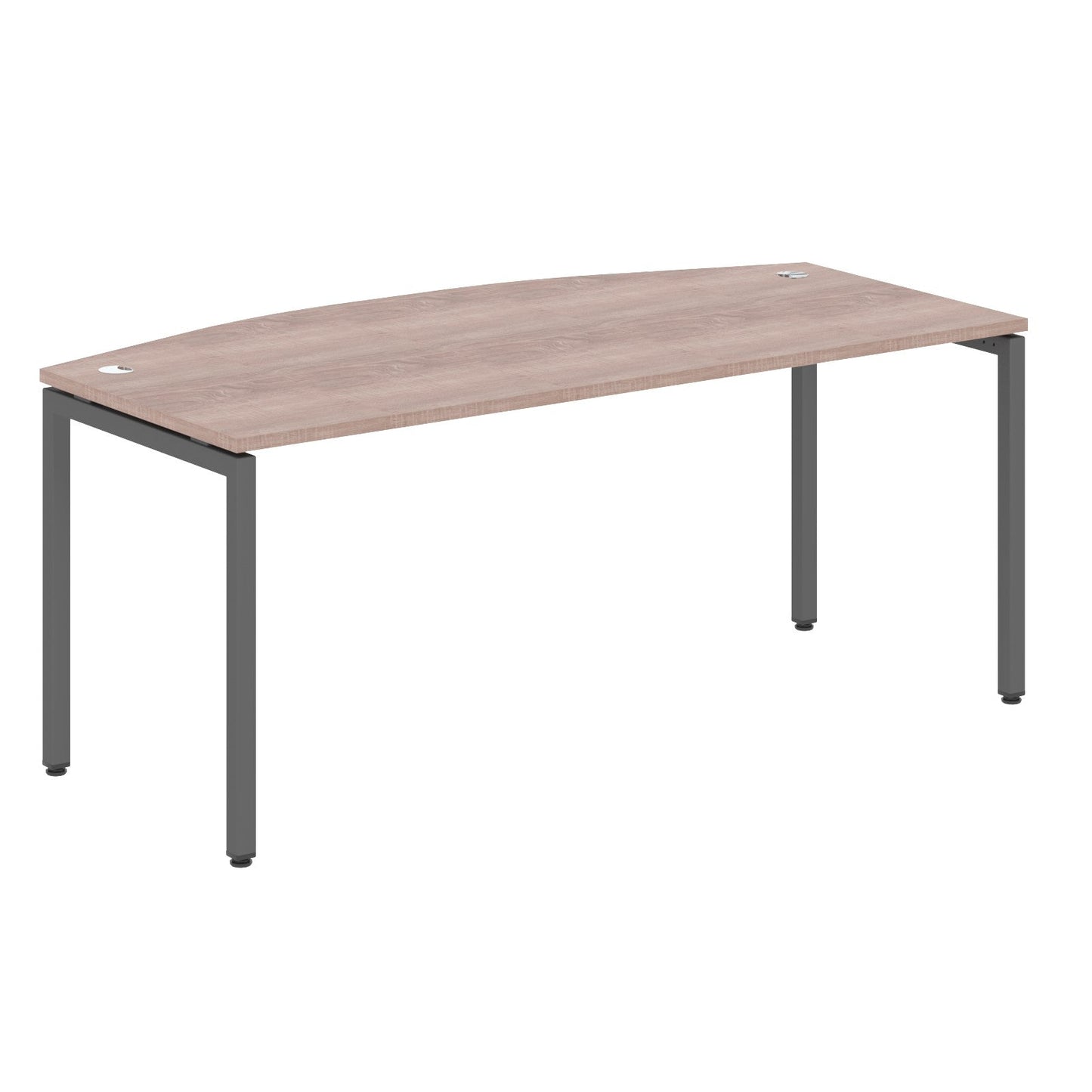 CURVE SHAPE DESK MADE IN 25MM MFC TOP, E1 LAMINATE CHIPBOARD WITH WOODEN MODESTY PANEL 40X40MM METAL U SHAPE FRAMES by Treejar | Souqify