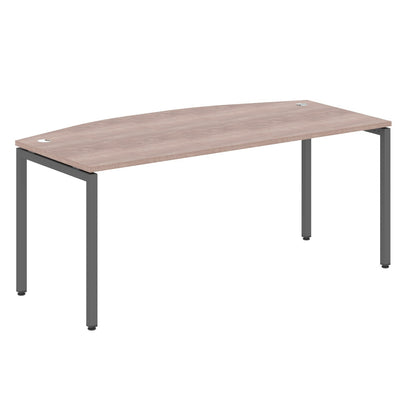 CURVE SHAPE DESK MADE IN 25MM MFC TOP, E1 LAMINATE CHIPBOARD WITH WOODEN MODESTY PANEL 40X40MM METAL U SHAPE FRAMES by Treejar | Souqify