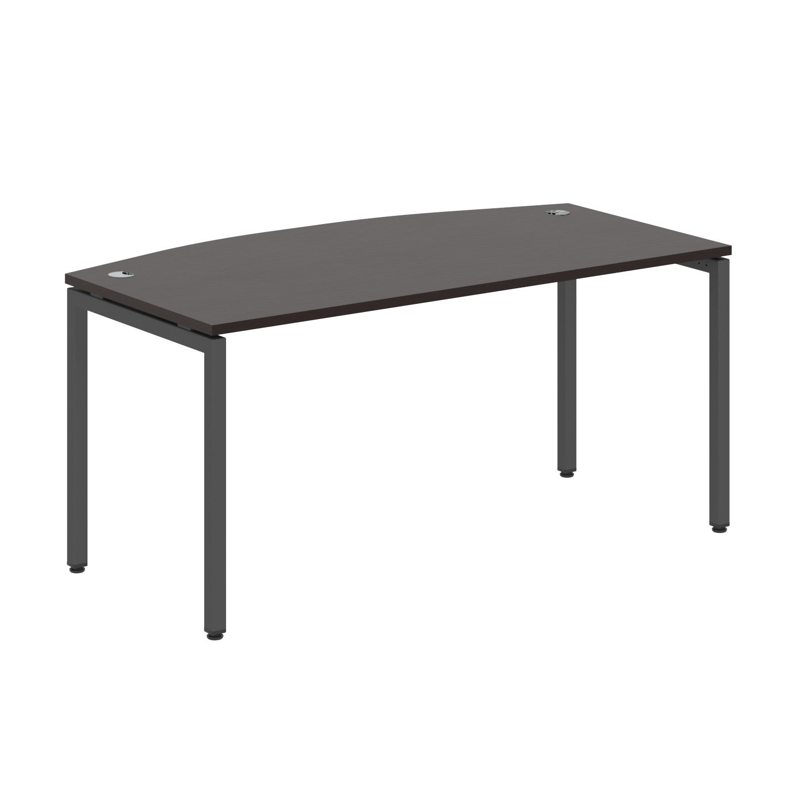 CURVE SHAPE DESK MADE IN 25MM MFC TOP, E1 LAMINATE CHIPBOARD WITH WOODEN MODESTY PANEL 40X40MM METAL U SHAPE FRAMES by Treejar | Souqify