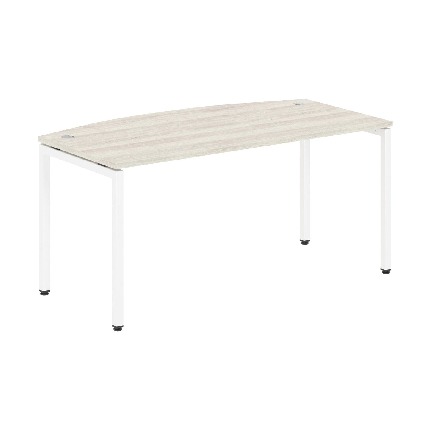 CURVE SHAPE DESK MADE IN 25MM MFC TOP, E1 LAMINATE CHIPBOARD WITH WOODEN MODESTY PANEL 40X40MM METAL U SHAPE FRAMES by Treejar | Souqify